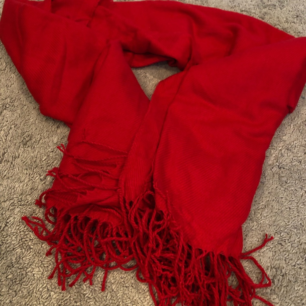 Red Fringe Scarf